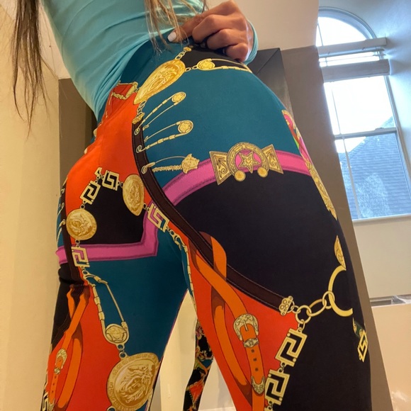 ❌SOLD❌FINAL MARKDOWN Versace Pantaloni Printed Jersey Pants XS S 38 - Picture 6 of 9